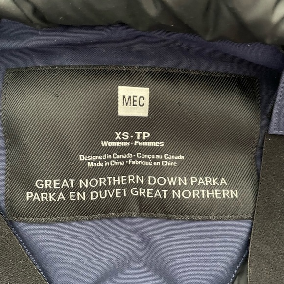 MEC Down Parka XS Navy Blue - Picture 3 of 5